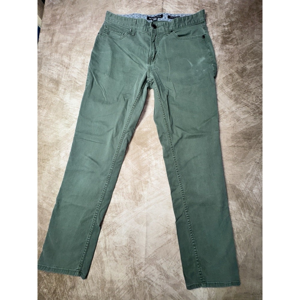 Michael Kors Mens *30x28 Green Straight Leg Parker Slim Fit Denim Jeans
